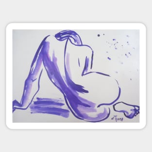 Curves 28 Purple - Female Nude Sticker